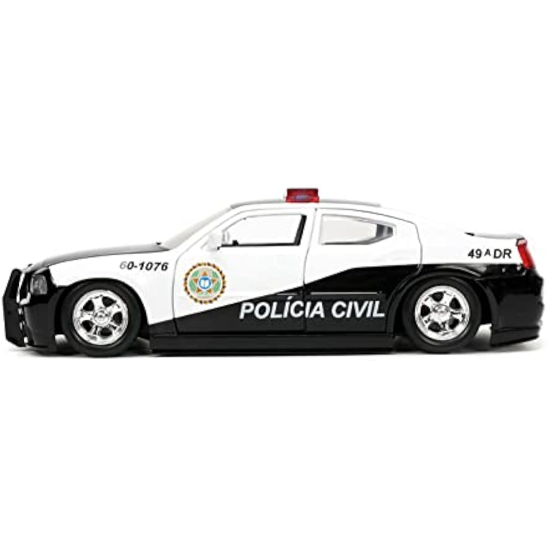 Jada 33665BK Collectible Miniature Car, Black/White