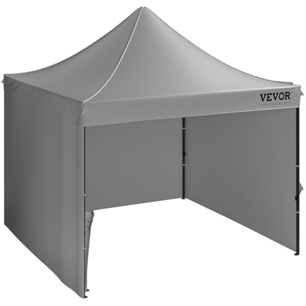 VEVOR 10x10 FT Pop up Canopy with Removable Sidewalls, Instant Canopies Portable Gazebo & Wheeled Bag, UV Resistant Waterproof, Enclosed Canopy Tent for Outdoor Events, Patio, Backyard, Party, Camping