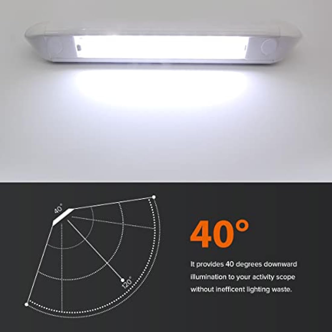 Dream Lighting Caravan LED Lights 12v Exterior Campervan Motorhome Awning Porch Lighting Waterproof IP66 9.8inch Aluminum Bar White