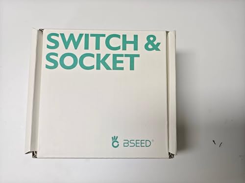 BSEED Double Socket 13A with LED Indicator, Double Switched Wall Socket 2 Gang UK Standard, Electric Switched Plug Power Wall Outlet with Glass Panel, Grey