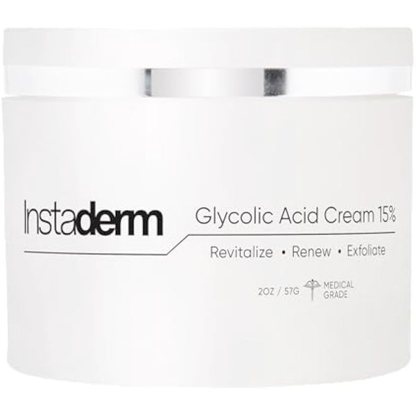 Glycolic Acid 15% Anti-Aging Cream- Alpha Hydroxy Facial Moisturizer Reduces the Appearance of Fine Lines, Wrinkles, Age Spots, Dark Spots & Scars. Exfoliates & Smoothes Skin Texture & Tone.