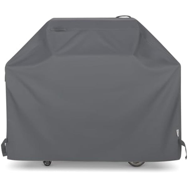 Unicook BBQ Cover, Heavy Duty Waterproof Outdoor Barbecue Gas Grill Cover, Resistant Oxford Fabric, Compatible for Weber Char-Broil Outback Barbecues and More, 152 x 58 x 107 cm/60 inch Length, Grey
