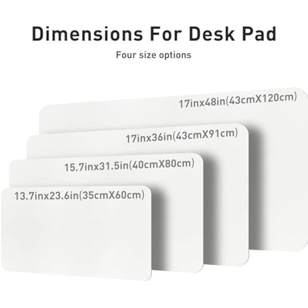 Leather Desk Protector, Office Mat, Non-Slip PU Leather Blotter, Waterproof Writing Pad for Office and Home (80cm x 40cm, Off-White)