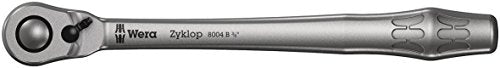 Wera 05004051001 8100 SB 11 Zyklop Metal Ratchet Set with switch lever, 3/8" drive, imperial, 29 pieces, Silver