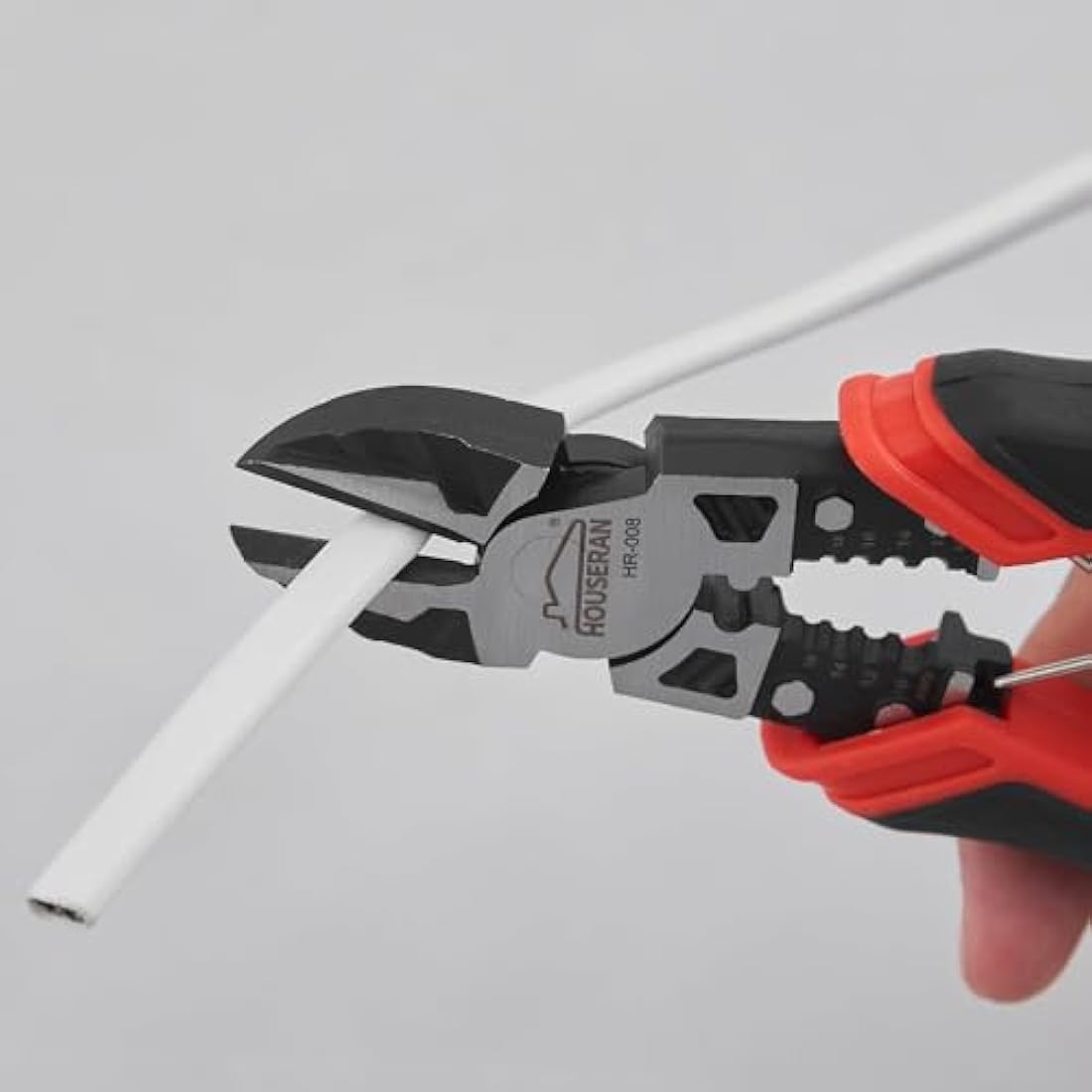 HOUSERAN 3-Piece Pliers Tool Set - 8.3” Needle Nose & Lineman Pliers, 7.5” Diagonal Cutters, Spring Loaded with Safety Lock