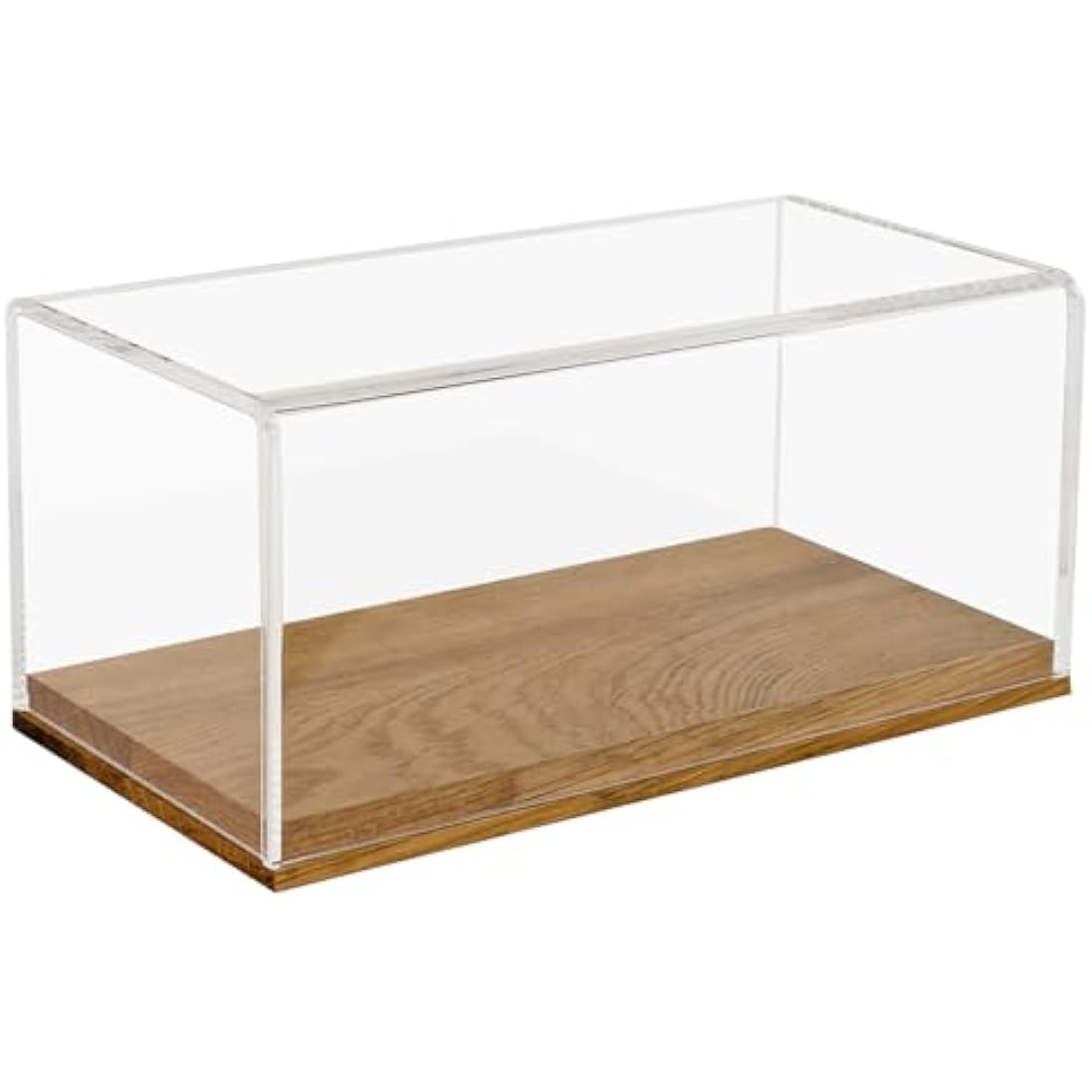 HMF 46871 Acrylic Display Case with Wooden Base for Car Models | 24 x 12 x 11 cm | Transparent