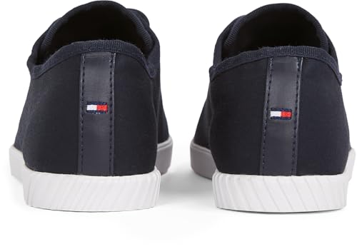 Tommy Hilfiger Women's Canvas Lace Up Sneaker Fw0fw08641 Low Top