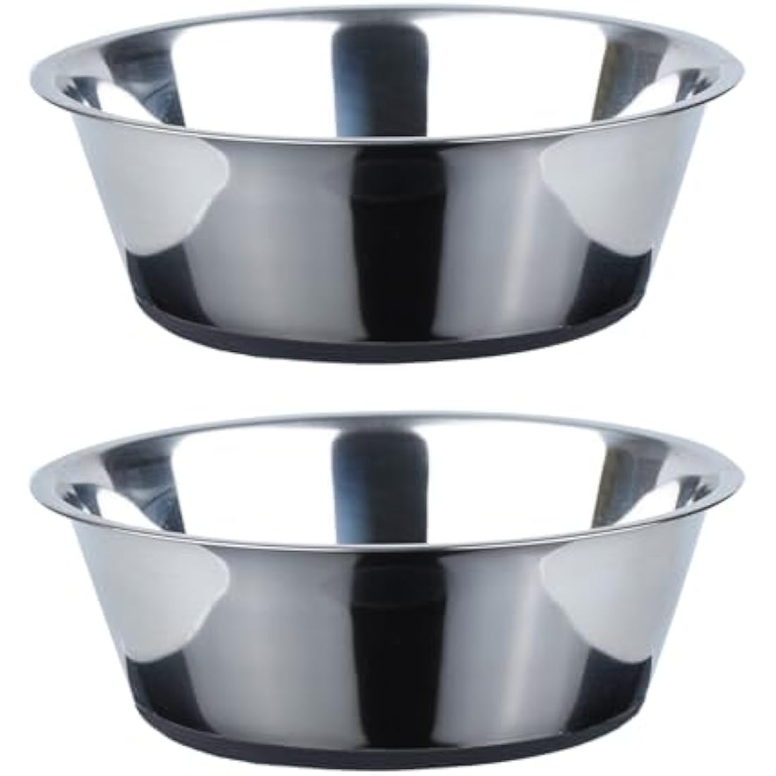 PEGGY11 Stainless Steel Dog Bowls, Nonslip, Food Grade, Dishwasher Safe, Easy to Clean - 3.8L, 2 Pack