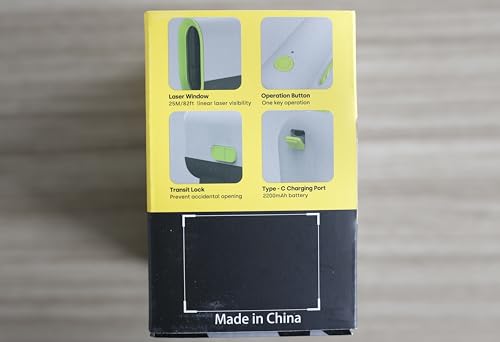 Enventor Rechargeable Laser Level, 25M 2200mAh Li-ion Battery Green Laser Level Self Leveling with Pulse Mode, 7 Hours Working Time, 360° Magnetic Base, Switchable Horizontal/Vertical/Cross line