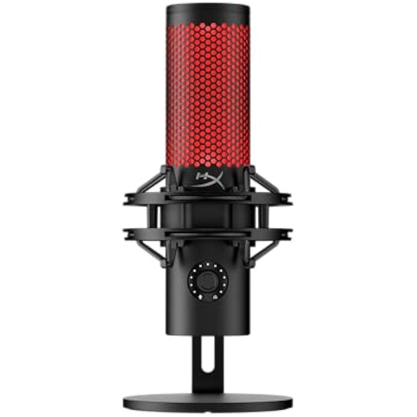 HyperX Quadcast 2 USB Microphone for Gaming, Streaming and Podcasting | On-Board Controls | LED Lighting | Quick Release Shock Mount | Built-in Arm/Stand Mount | PC, Mac, PS5, PS4 | USB-C | Black