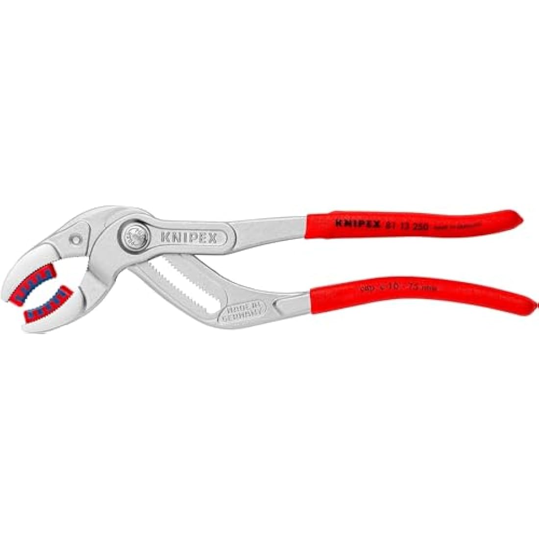 Knipex Siphon and Connector Pliers chrome-plated, with non-slip plastic coating 250 mm 81 13 250