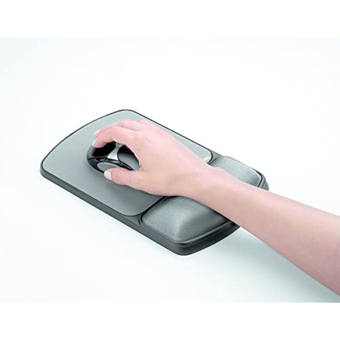 Fellowes Premium Gel Mouse Mat with Wrist Support - Mouse Pad with Non Slip Rubber Base - Ergonomic Mousepad for Computer Laptop - Graphite