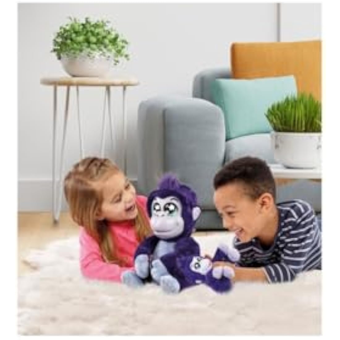 Animagic: Tiki and Toko Gorillas, Super Soft Interactive Gorilla Plushes with Over 100 Sounds and Movements, for Kids Aged 4+