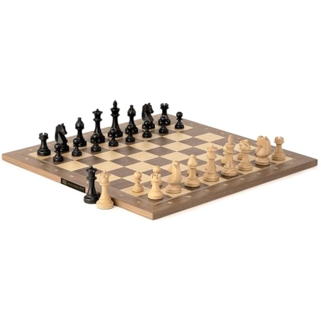 A&A Premium Triple Weighted Staunton Wooden Chess Pieces w/ 2 Extra Queen - King Height 3.75"/9.5cm / 2 Storage Bags