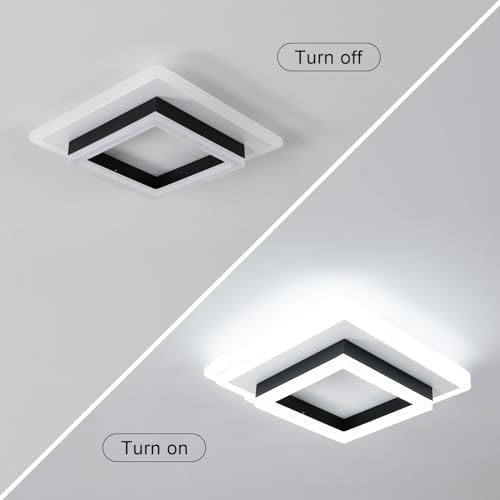 DELIPOP Square LED Ceiling Light, 30W 3375LM Modern LED Ceiling Lamp, Cold White 6500K LED Ceiling Lights for Bedroom Hallway Office Kitchen Living Room