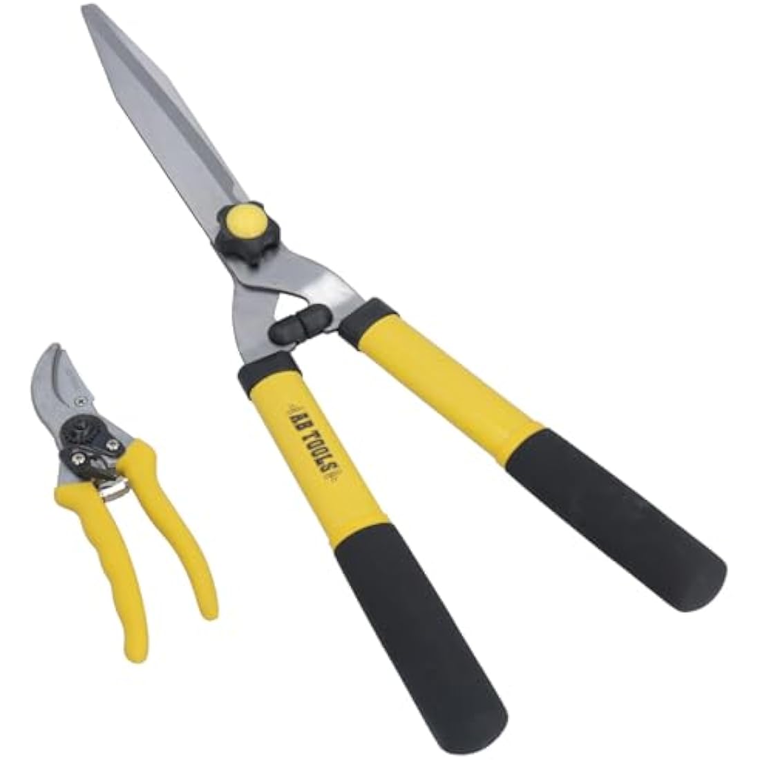 AB Tools Heavy Duty Pruning Shears + Hedge Shears Gardening Set Cutters Trimmers 2pc