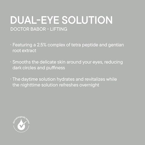 DOCTOR BABOR Dual Eye Solution | Care duo for radiant eyes day & night | Highly effective anti-wrinkle cream as eye care with puffiness reduction |vegan | 15ml day care and 15ml night care