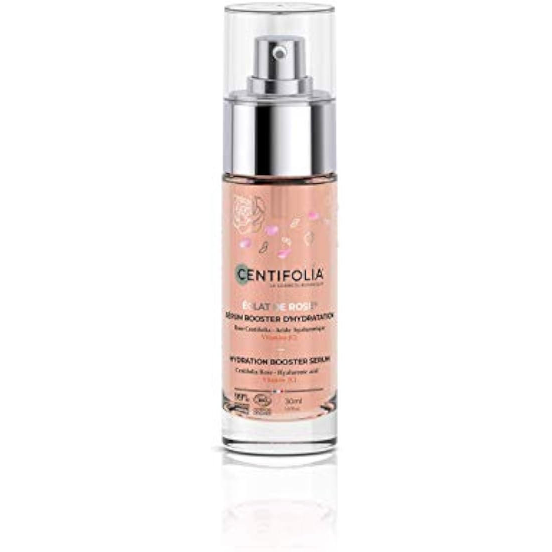 Centifolia Éclat de Rose Hydratation Sérum Booster d'Hydratation 30ml Bio Pour Peau Normale, Peau Sèche