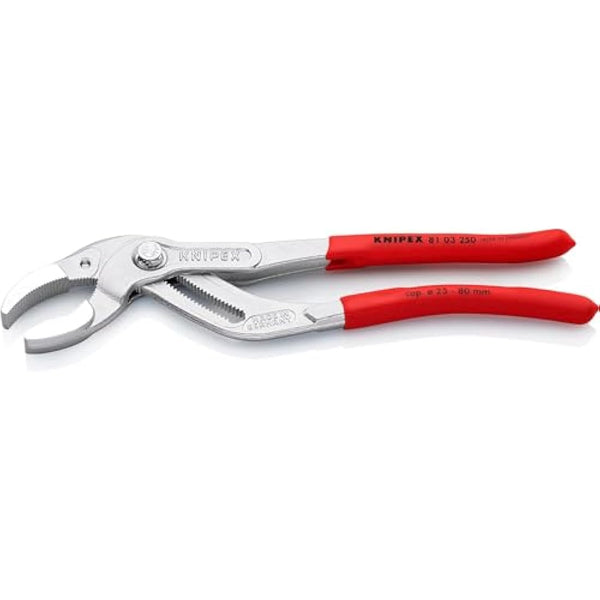 Knipex Siphon and Connector Pliers chrome-plated, with non-slip plastic coating 250 mm 81 03 250