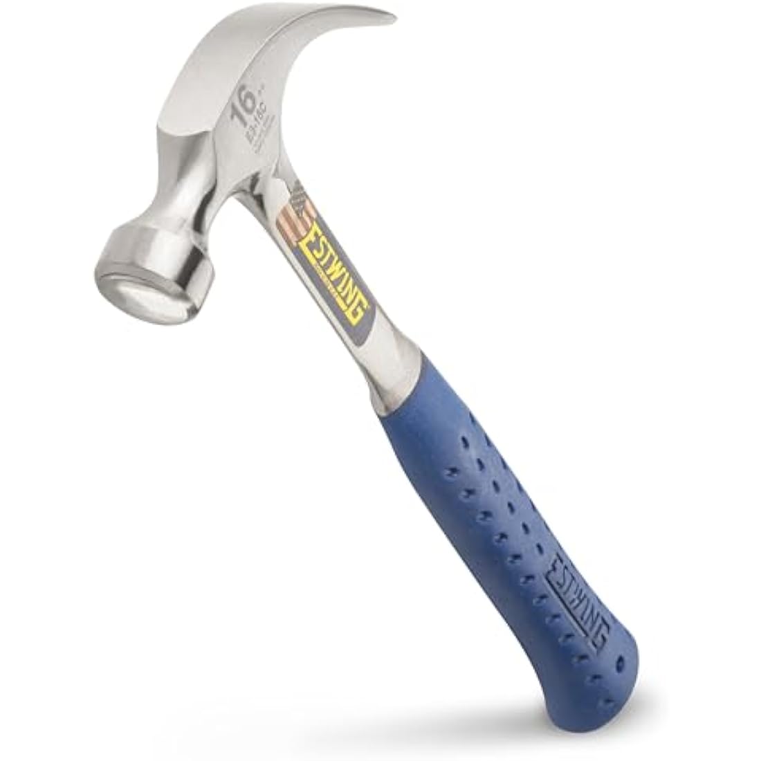 Estwing ESTE316C 14-218 16-Ounce Claw Hammer with Nylon Vinyl Cushion Grip Handle, Smooth Face, 1-Pack, Blue, White