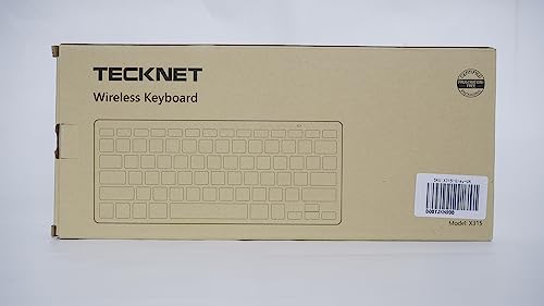 TECKNET 2.4G Wireless Keyboard For Windows/Chrome OS, UK Layout Compact Mini Keyboard, Small Silent Whisper-Quiet Keyboards with 12 months Battery Life (Pink)