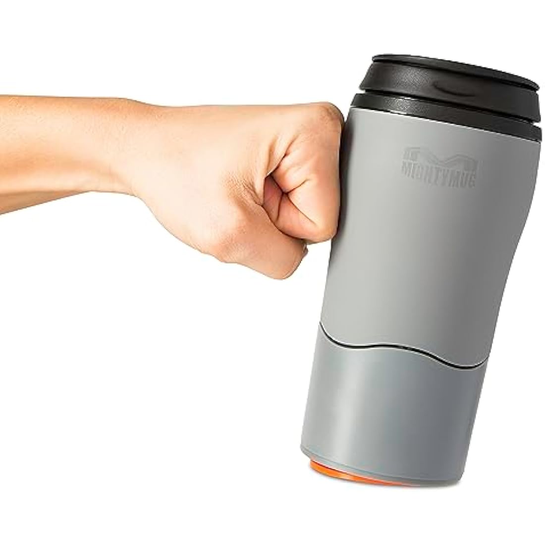 Mighty Mug 17901498 Solo Travel Mug, 320ml-Urban, Top-PP/Base-ABS/Metal, Urban Grey