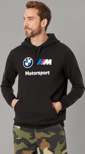 PUMA Men's BMW M Motorsport Essentials Fleece Hoodie Hooded Sweatshirt