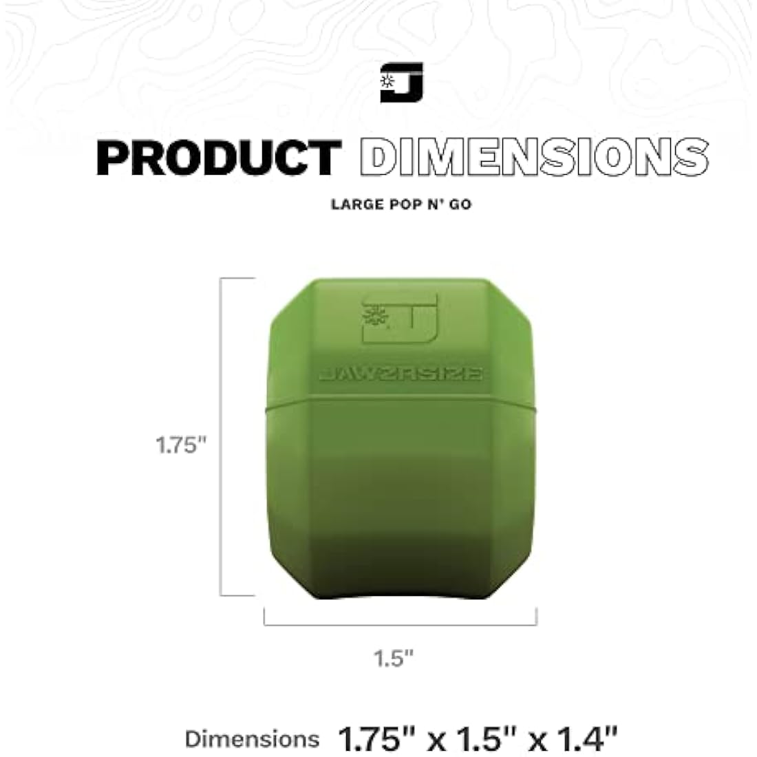 Jawzrsize Pop 'N Go Jaw, Face, and Neck Exerciser - Define Your Jawline, Slim and Tone Your Face, Look Younger and Healthier - Helps Reduce Stress and Cravings - Facial Exerciser (Advanced Green)