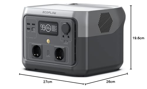 ECOFLOW Portable Power Station RIVER 2 MAX, 512Wh LiFeP04 Battery/ 1 Hour Fast Charging, Up To 1000W Output, Solar Generator (Panel Not Inc.) for Outdoor Camping/RVs/Home Use