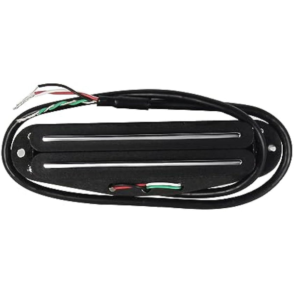 FLEOR Alnico 5 Hot Rail Humbucker Single-Coil-Sized Pickup 6-7K Humbucker Black Fit ST SQ TL Guitar