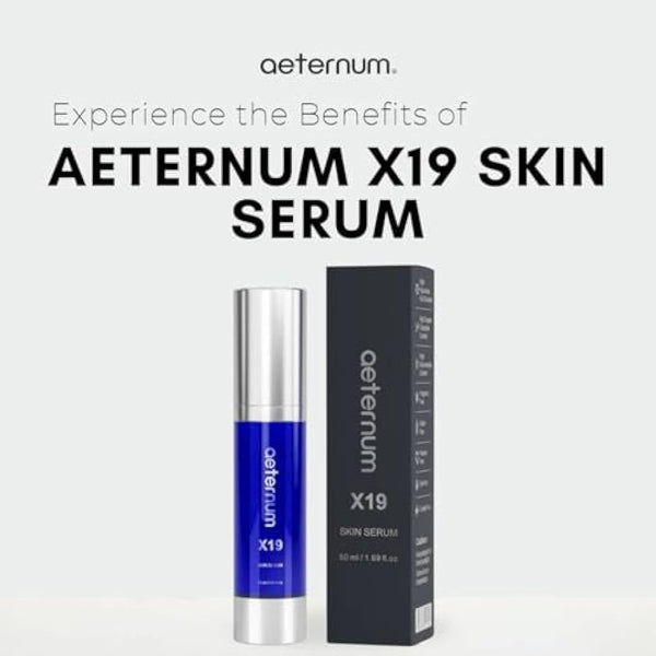 aeternum X19 Skin/Face Serum – Overnight Hyaluronic Acid Serum with Multi-Molecular Hyaluron, Copper Tripeptide & Niacinamide for Volume, Elasticity & Skin Repair