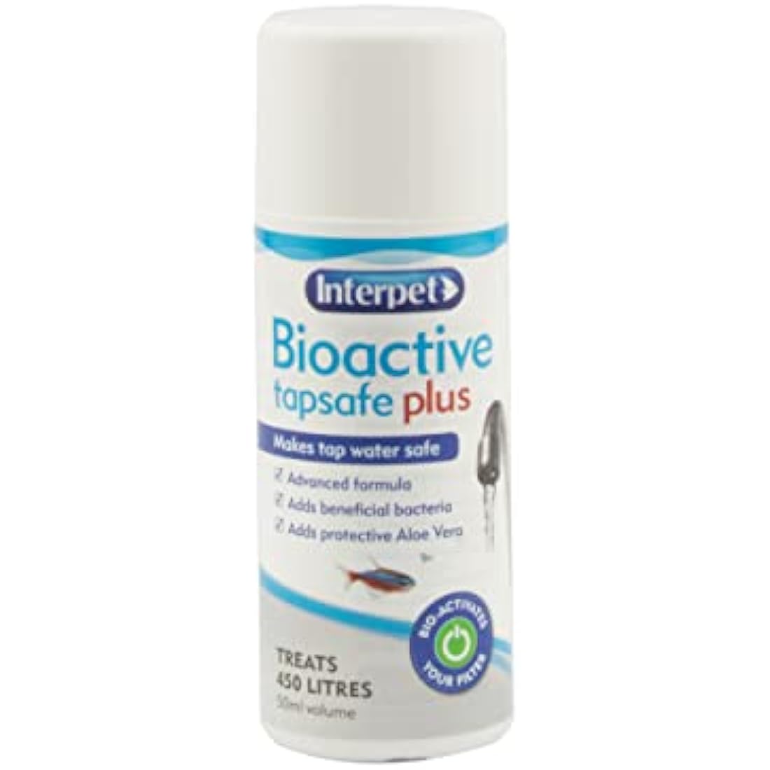 Interpet Bioactive Tapsafe Aquarium Water Dechlorinator & Conditioner, 50 ml, Keeps Fish Safe, Fast Acting, Removes Harmful Toxins from Tap Water Before Adding to Your Tank