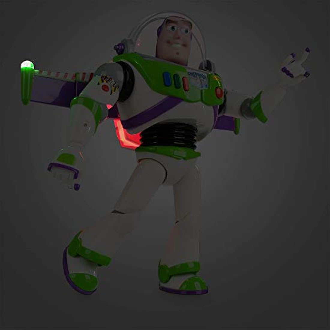 Disney Store Official Buzz Lightyear Interactive Talking Action Figure, Toy Story Astronaut Space Ranger, 30cm/11”, Features 10+ English Phrases, Interacts with Other Figures and Toys, Lights, Ages 3+