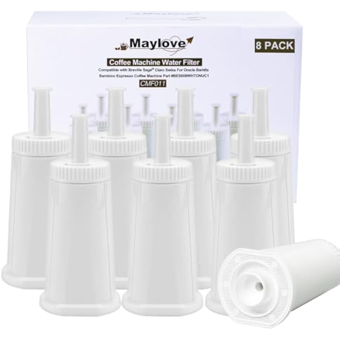 8Pack Water Filters for Sage Coffee Machine Models SES 990/980/500/878/875/880/920/810,Appliances BES008 Softener for Sage Water Filter for sage Barista Express Water Filters for sage Barista pro