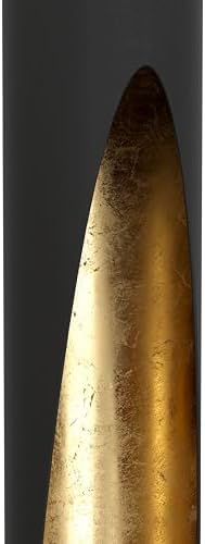 Eglo LED Pendant light Barbotto, 3 lamp ceiling light fitting with indirect lighting, hanging lamp for dining and living room, metal in black and gold, GU10 bulb, warm white