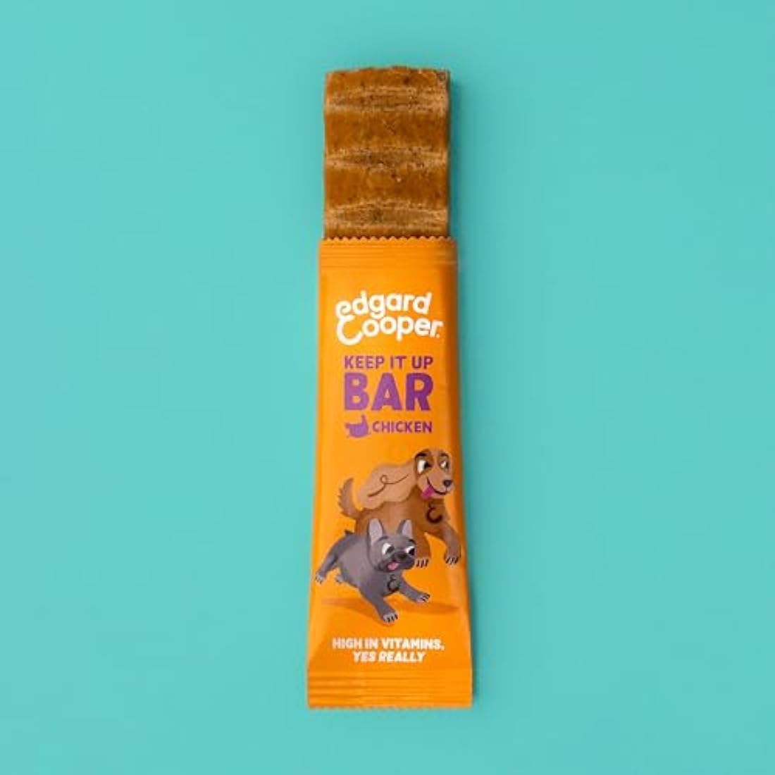 Edgard Cooper Natural Dog Treats - Chicken Keep It Up Bar (24 x 30g bar), Grain Free, High in Protein & fresh meat, full of essential amino acids for healthy insides