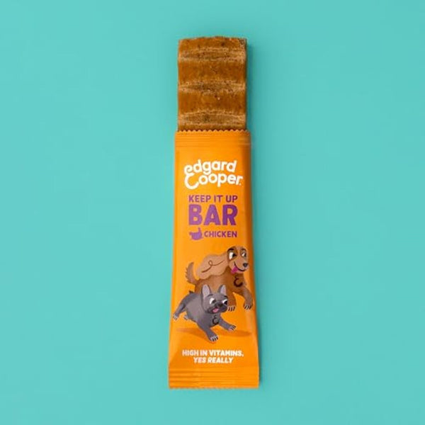 Edgard Cooper Natural Dog Treats - Chicken Keep It Up Bar (24 x 30g bar), Grain Free, High in Protein & fresh meat, full of essential amino acids for healthy insides