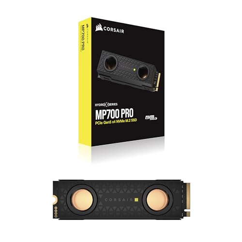 Corsair MP700 PRO 2TB M.2 PCIe Gen5 x4 NVMe 2.0 SSD – M.2 2280 – Up to 12,400MB/sec Sequential Read – High-Density TLC NAND – Black