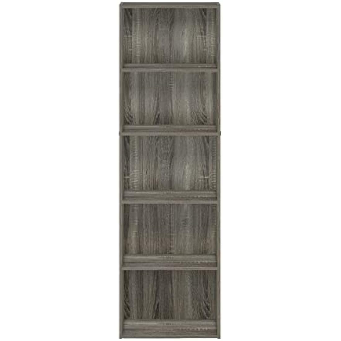 Furinno Luder 5-Tier Reversible Color Open Shelf Bookcase, French Oak