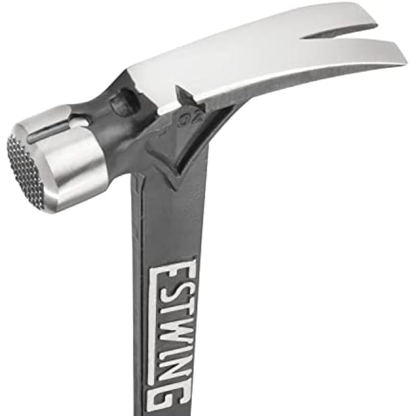 Estwing EB/15SM 15oz Ultra Black Hammer, Milled Face, Shock Reduction Grip