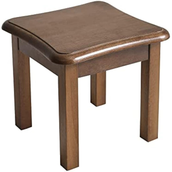 Aibiju Kids Step Stool, Small Short Stool, Shoe Changing Stool, Solid Wood Stool for Kids,Portable Stools for Adults Heavy Duty, Plant Table,Brown,JPRF-1353