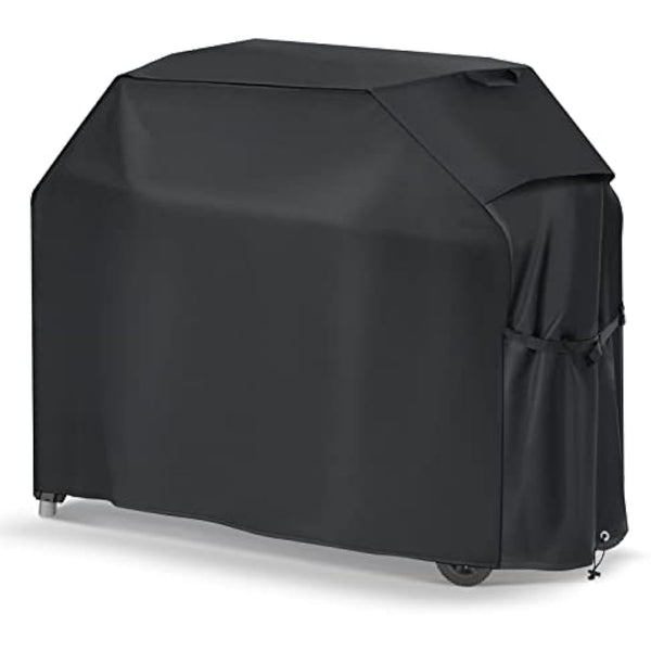 BBQ Cover, BBQ Covers Waterproof Heavy Duty Large 600D with Handle Vent Strap Drawstring Buckle Large BBQ Cover Rip-proof Dust-proof Anti-UV for Weber Brinkmann Outback Char Broil etc (150x63x119cm)