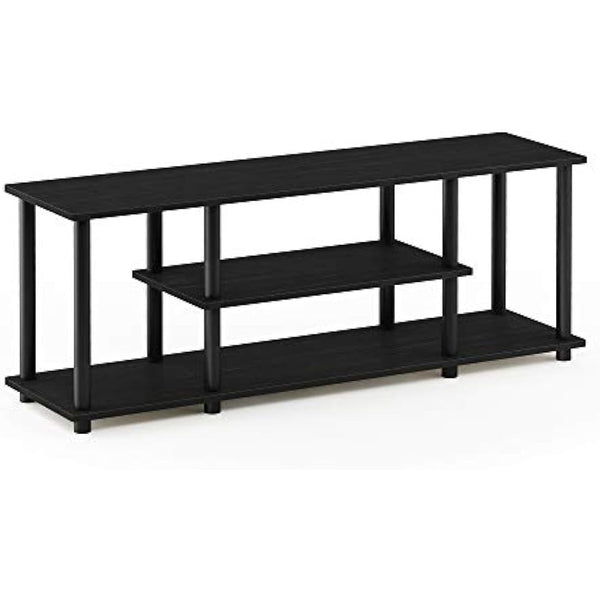 Furinno 12250R1WN/BK Turn-N-Tube No Tools 3D 3-Tier Entertainment TV Stands, Walnut/Black
