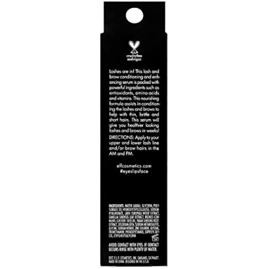 e.l.f Amp'd Lash & Brow Serum, Nourishing Formula For Longer-Looking Lashes & Brows, Vegan & Cruelty-Free