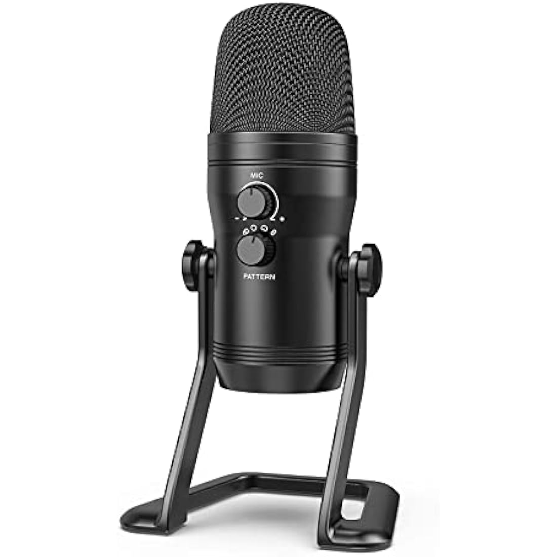 FIFINE Podcast Microphone Four Pickup Patterns USB Mic with Mute Button, Gain Knob& Monitoring Headphone Jack Computer Mic for Recording Instruments, YouTube, Gaming, Voice-Over,Vocal,Stream-K690