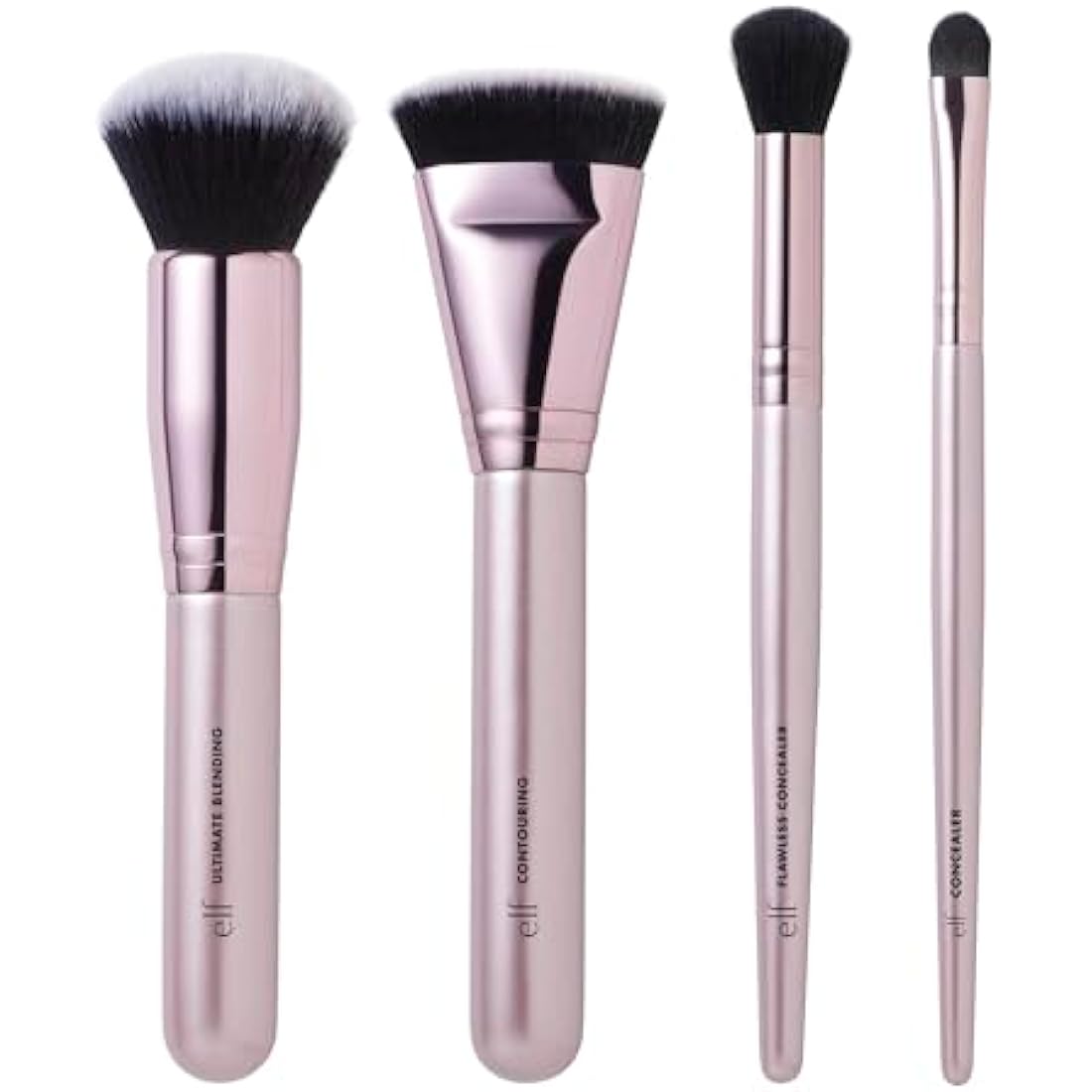 e.l.f. Complexion Perfection Brush Kit 4 Piece Set, Synthetic