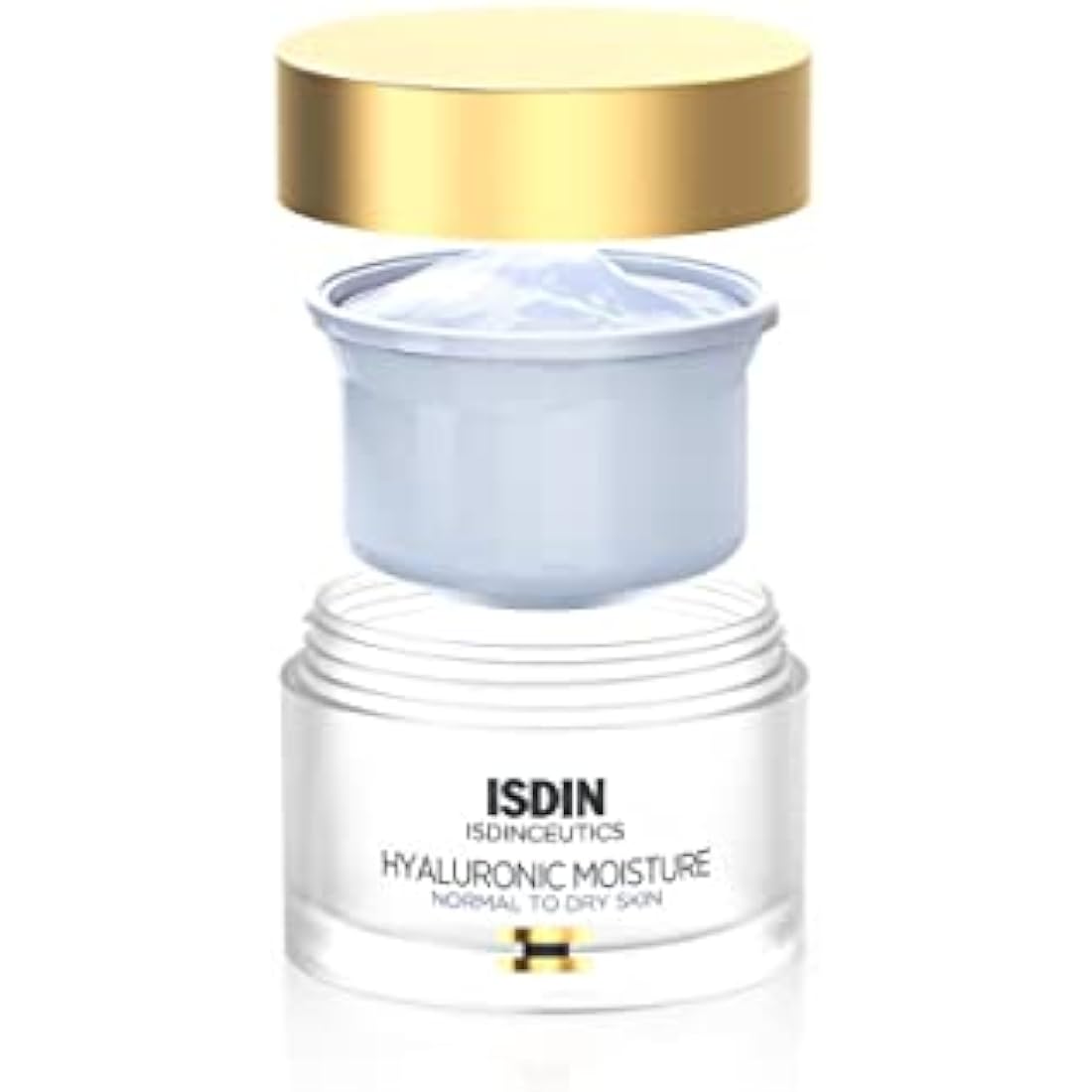 ISDIN Isdinceutics Hyaluronic Moisture Cream (Normal/Dry Skin Eco-Refill) 50ml | Lightweight hyaluronic acid facial cream for normal to dry skin