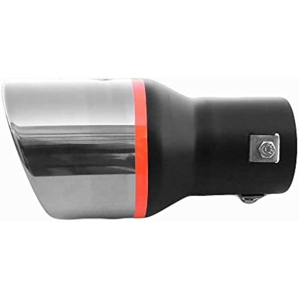 Single Exhaust Tip Performance Sport Muffler Universal Trim Tail End Pipe Stainless Steel Chrome