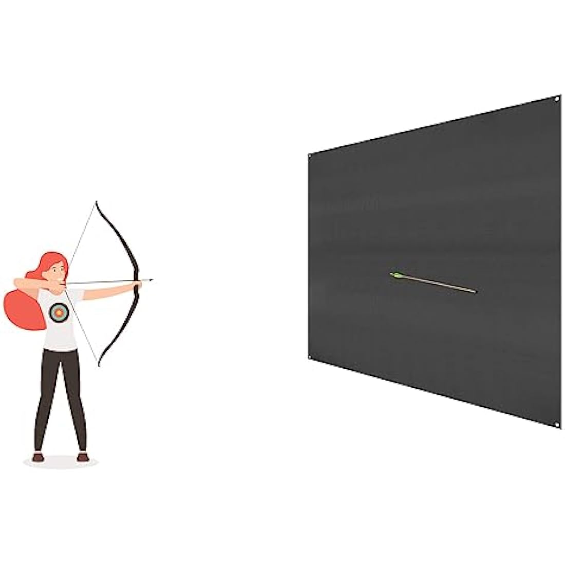 Aoneky 2mm Archery Target BackStop Netting 5x5ft/ 5x6ft/ 5x10ft - Heavy Duty Archery Target Backstop Net