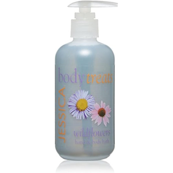 JESSICA Body Treats Hand and Body Bath, Wildflowers, 251 ml